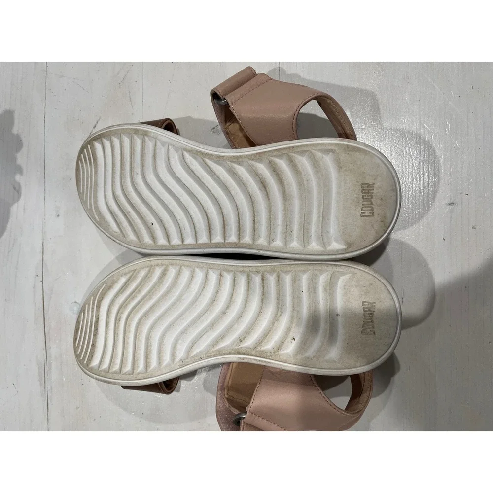 Fiesta Platform Sandals Rose Gold Straps‎ White Sole Women's Size 8M